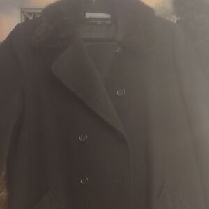Burberry Black Double-Breasted Pea Coat